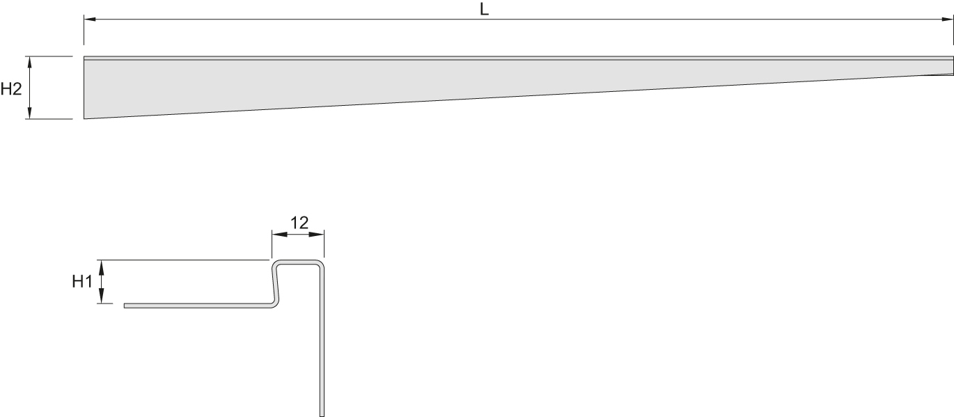 Zeichnung Abmessungen Profilschiene 623607